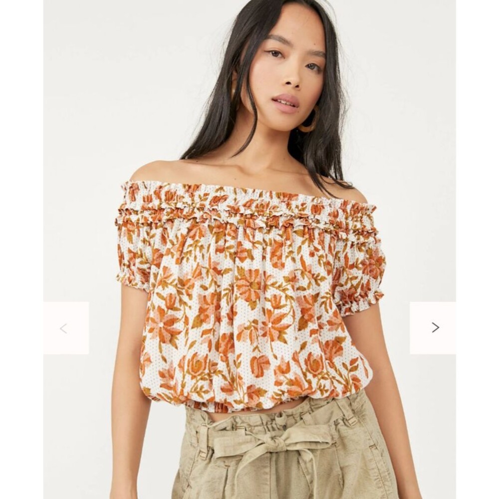 Boho  70s Cottagecore Fairy Romantic Vintage-Inspired Free People Suki Top S NWT - Picture 3 of 6
